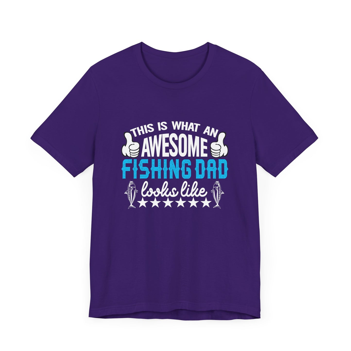 This Is An Awesome Fishing Dad Looks Like - Unisex Jersey Short Sleeve Tee