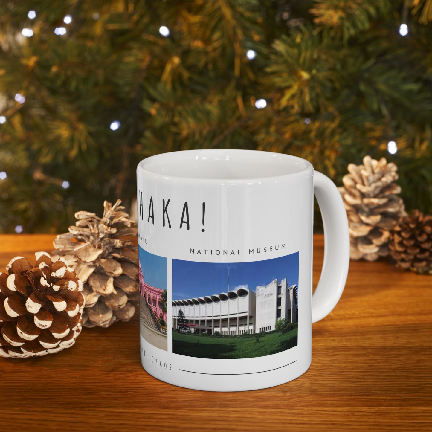 Hello Dhaka! Ceramic Mug – 11oz & 15oz – Perfect Gift for Travel Lovers and Culture Enthusiasts - 12211