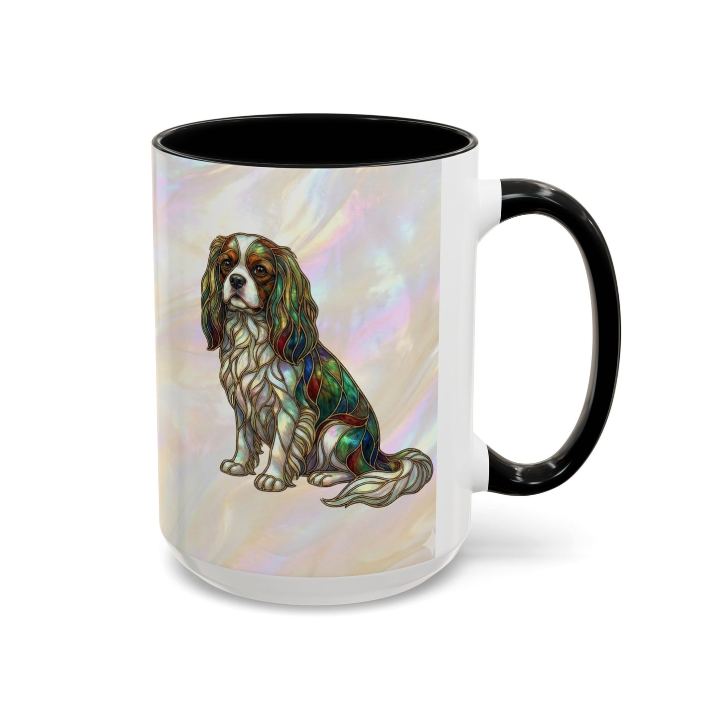 Cavalier King Charles Accent Coffee Mug -Stained Glass Style (11/15oz) - 14624