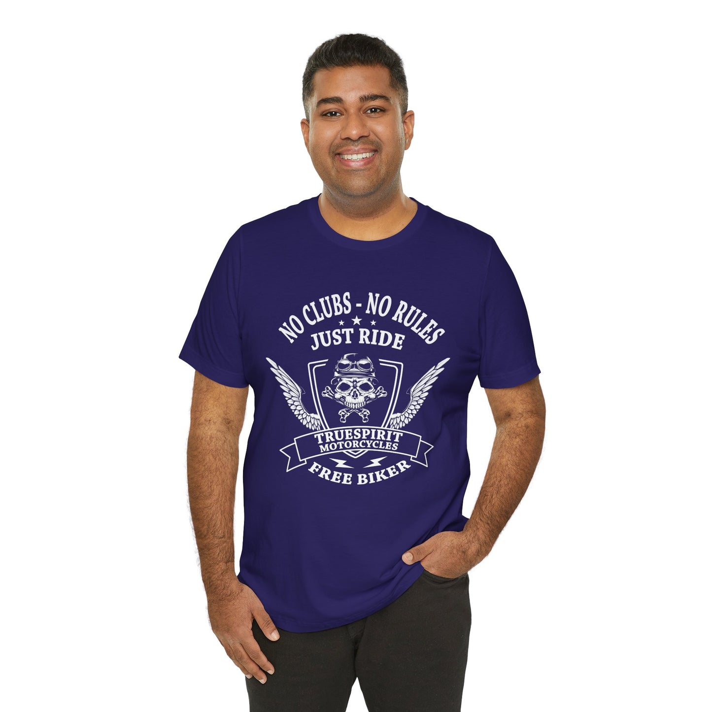 No Clubs, No Rules, Just Ride - Unisex Jersey Short Sleeve Tee - 13378