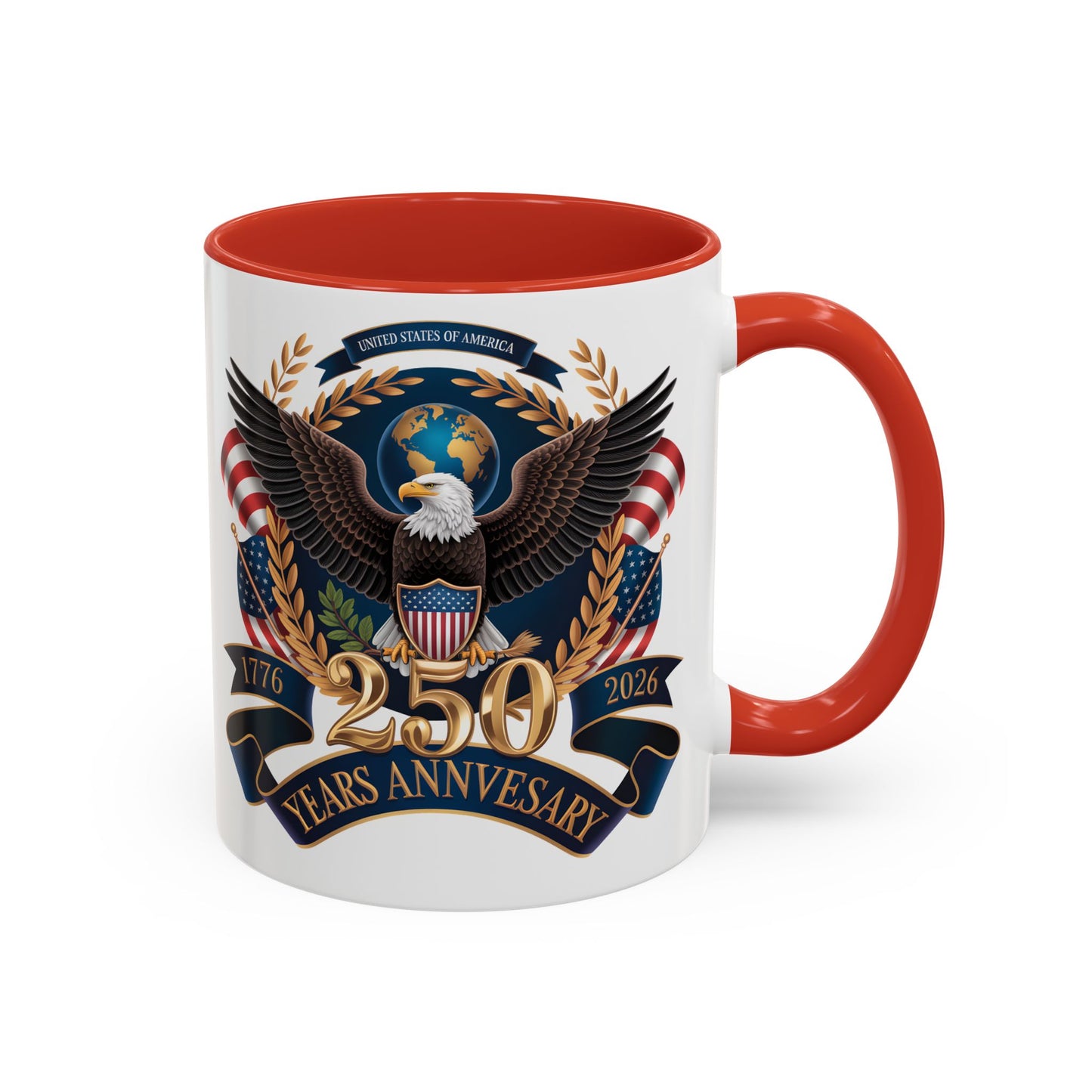 250th Anniversary Eagle Coffee Mug — Patriotic 1776–2026 Commemorative Accent Mug - 14871