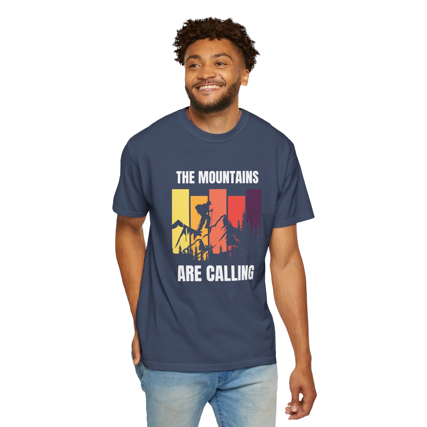 Mountains Are Calling - Unisex Garment-Dyed T-shirt - 10751