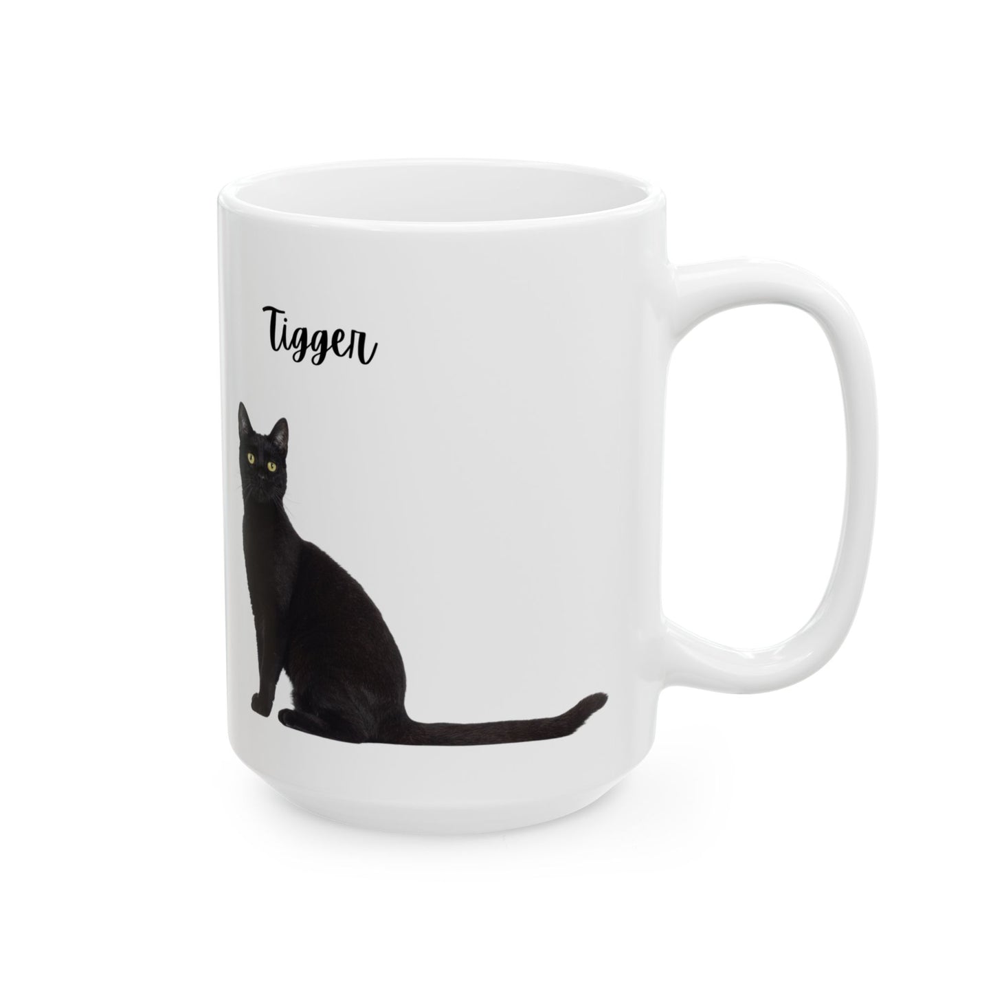 Black Cat Ceramic Mug - Perfect Gift for Cat Lovers, Cute Pet Mug, Funny Kitchen Decor, Coffee Lovers' Favorite - 14197