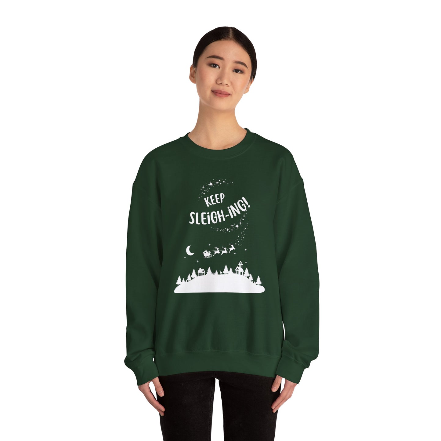 Keep Sleigh-ing! - Unisex Heavy Blend™ Crewneck Sweatshirt