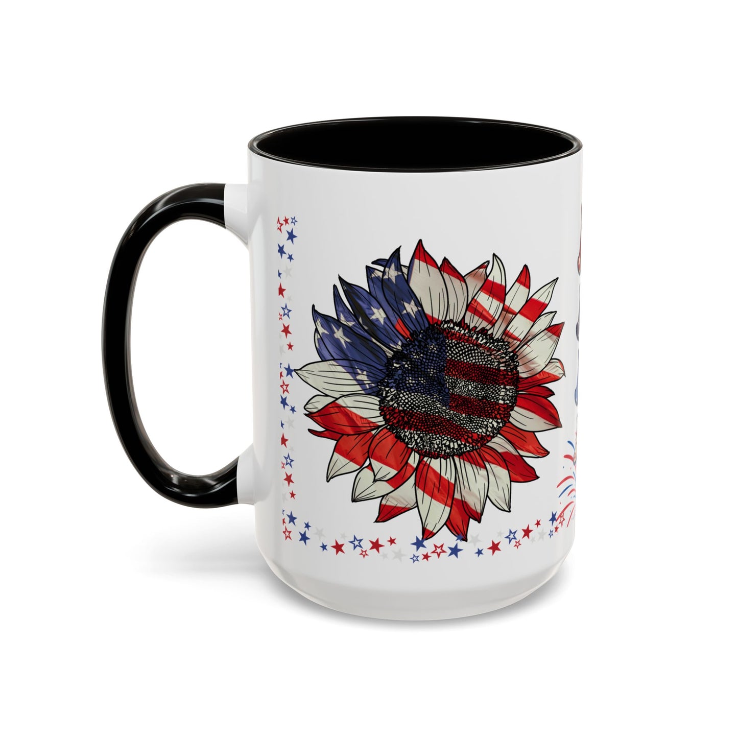 July 4, Red & Blue, Colorful Mugs, 11oz - 10590