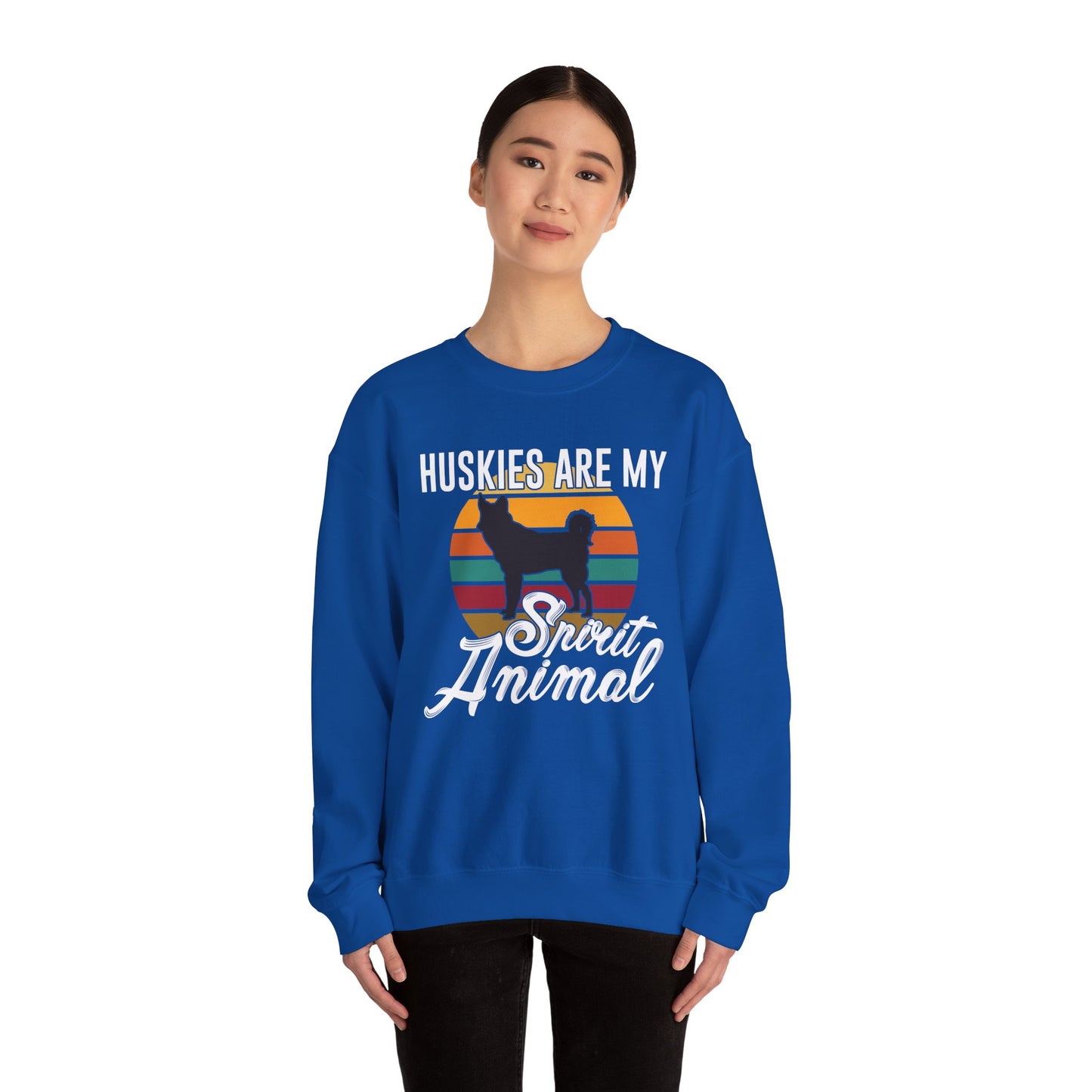 Huskies Are My Spirit Animal - Unisex Heavy Blend™ Crewneck Sweatshirt