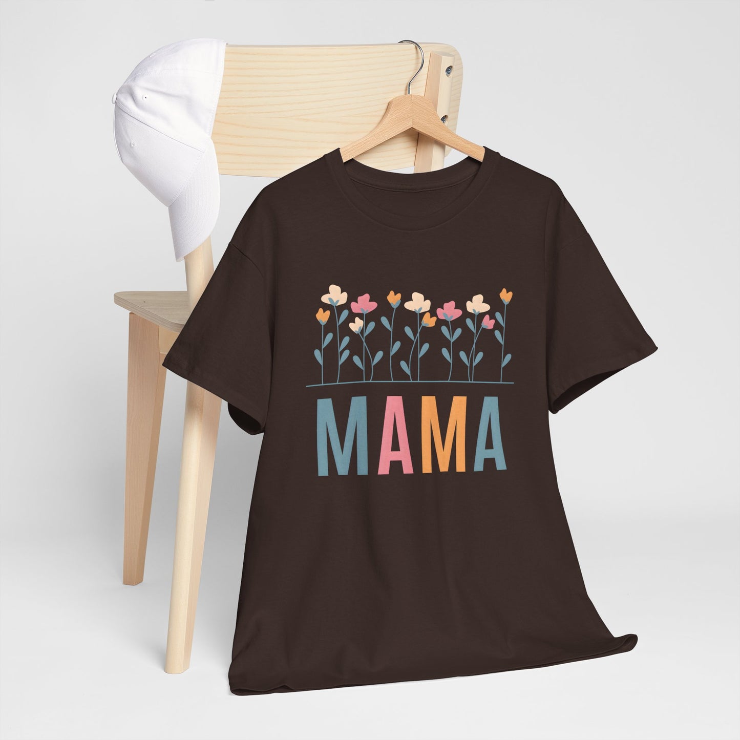 Mama Floral T-Shirt — Colorful Spring Flowers "MAMA" Tee for Mothers' Day - 14876