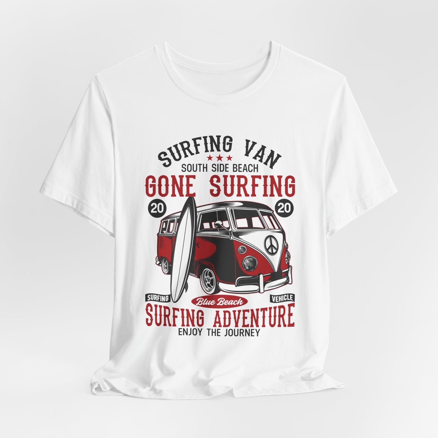 Surfing Van, Surfing Adventure - Unisex Jersey Short Sleeve Tee - 12613