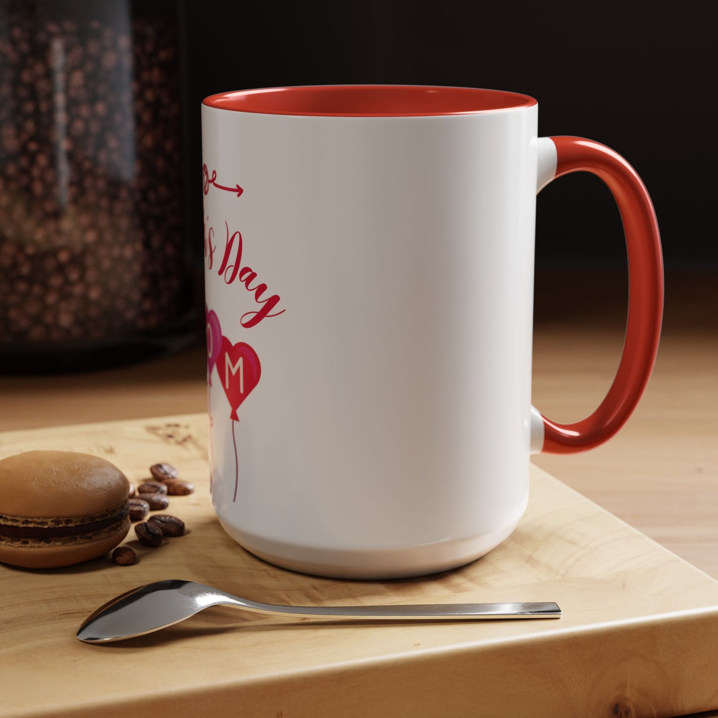 Mother's Day Accent Coffee Mug - Heart Balloons for Mom - 11870