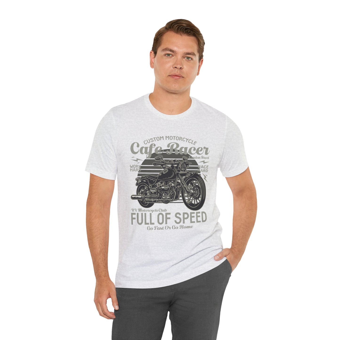 Custom Motorcycle, Cafe Racer - Unisex Jersey Short Sleeve Tee