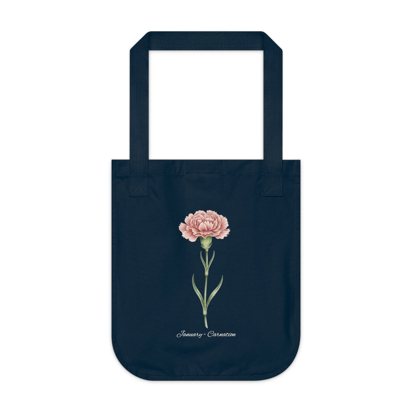 January Carnation Birth Flower Tote Bag - 14692