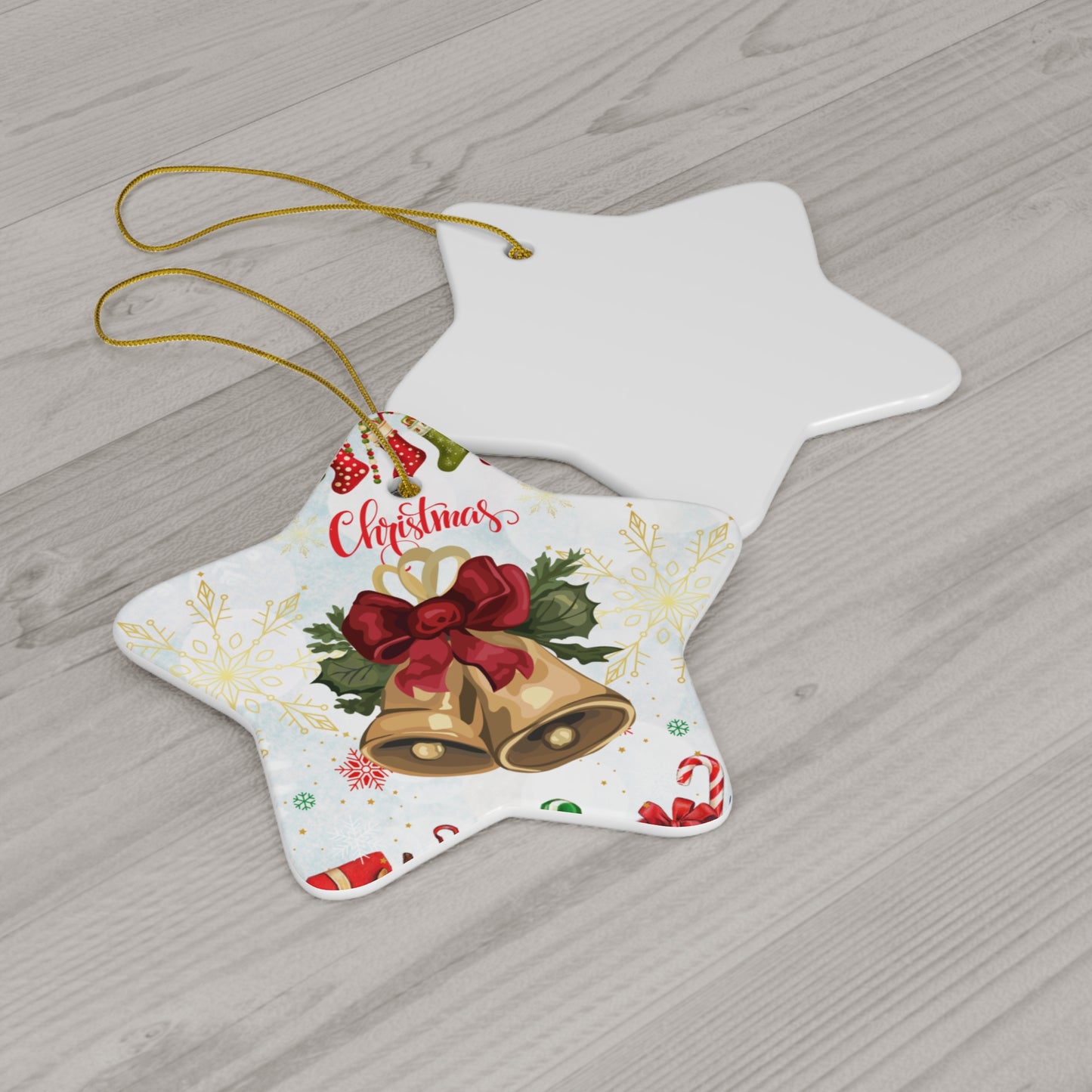 Christmas Bell - Ceramic Ornament, 4 Shapes