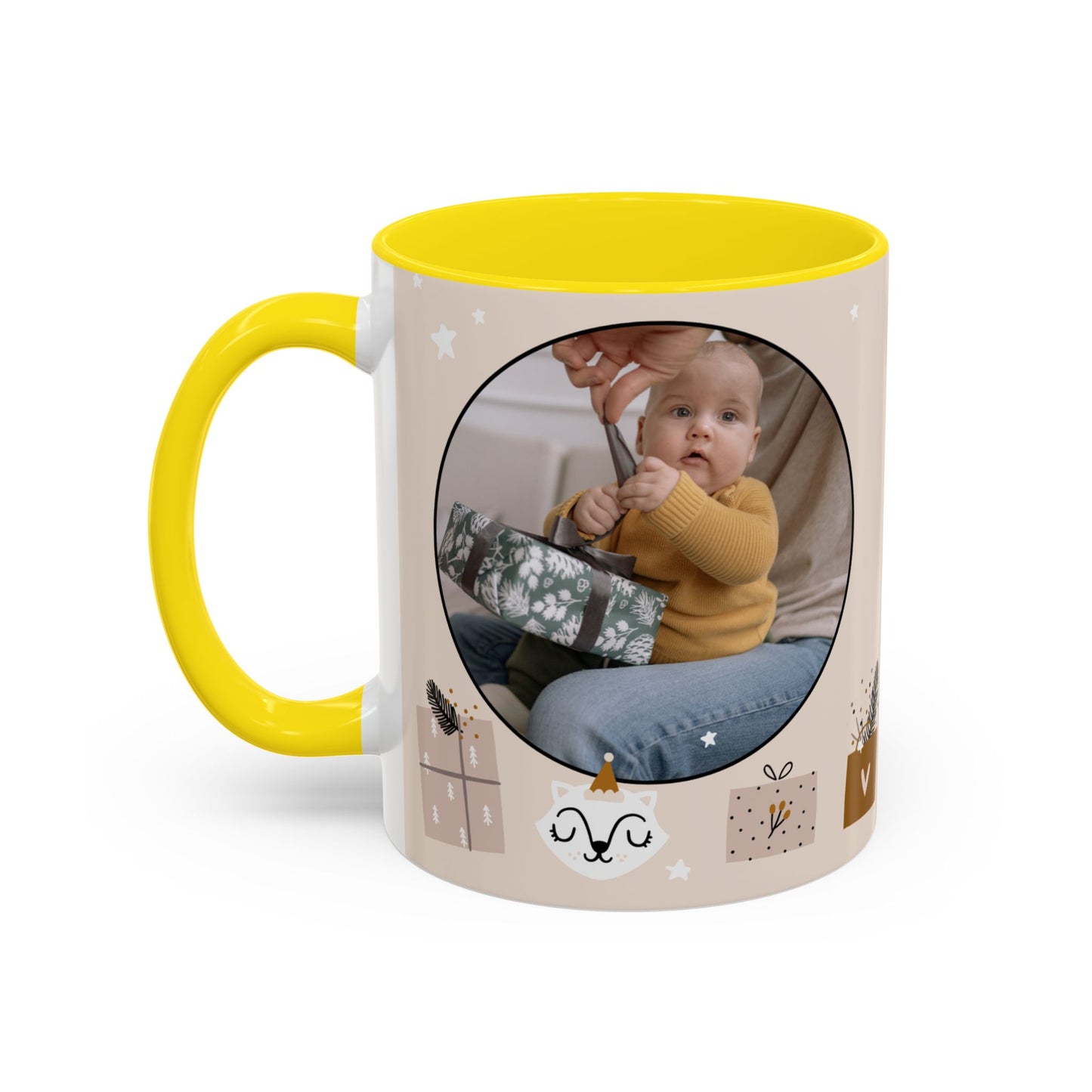 My First Christmas, Customizable - Accent Coffee Mug (11, 15oz) - 10860