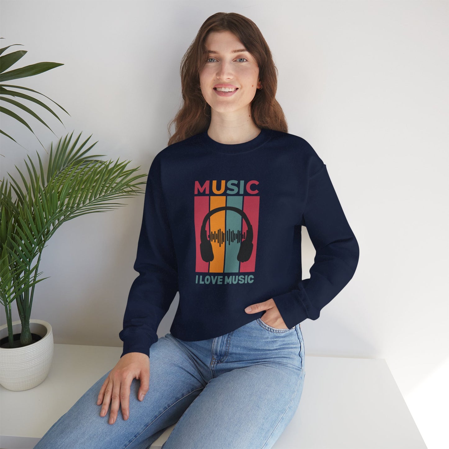 I Love Music - Unisex Heavy Blend™ Crewneck Sweatshirt - 10599