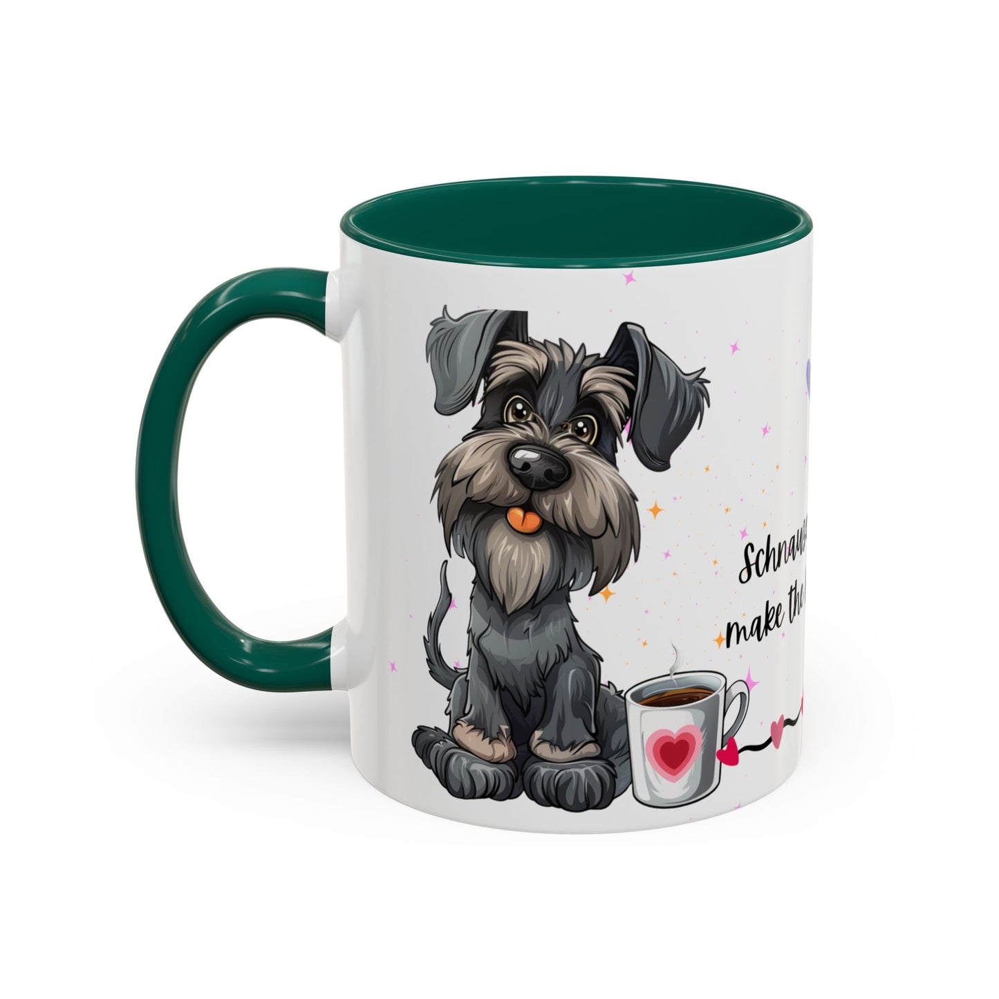 Schnauzers and Coffee Make the Best Mornings - Colorful Mugs, 11oz - 10655