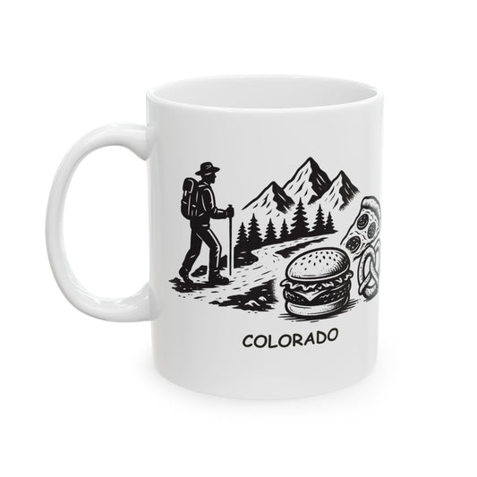 "In Colorado, we hike so we can eat more carbs, then we hike again." Ceramic Mug - 13524