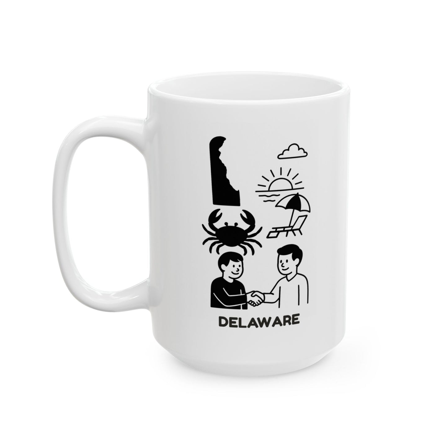 "In Delaware, we believe in good seafood, good beaches, and good neighbors." Coffee Mug - 14185
