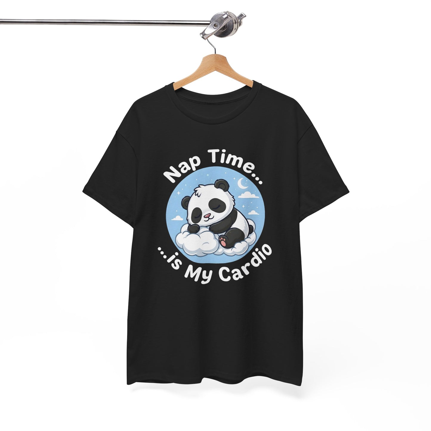 Cute Panda T-Shirt – “Nap Time Is My Cardio” Funny Sleep Tee - 14845