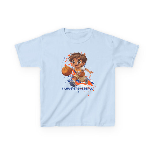 I Love Basketball - Kids Heavy Cotton™ Tee - 11411