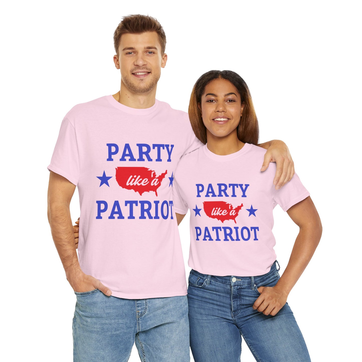 Patriotic Party Tee - Celebrate Independence, Fun Gatherings, BBQs, Gift for Patriots, Unisex Heavy Cotton T-shirt - 13732