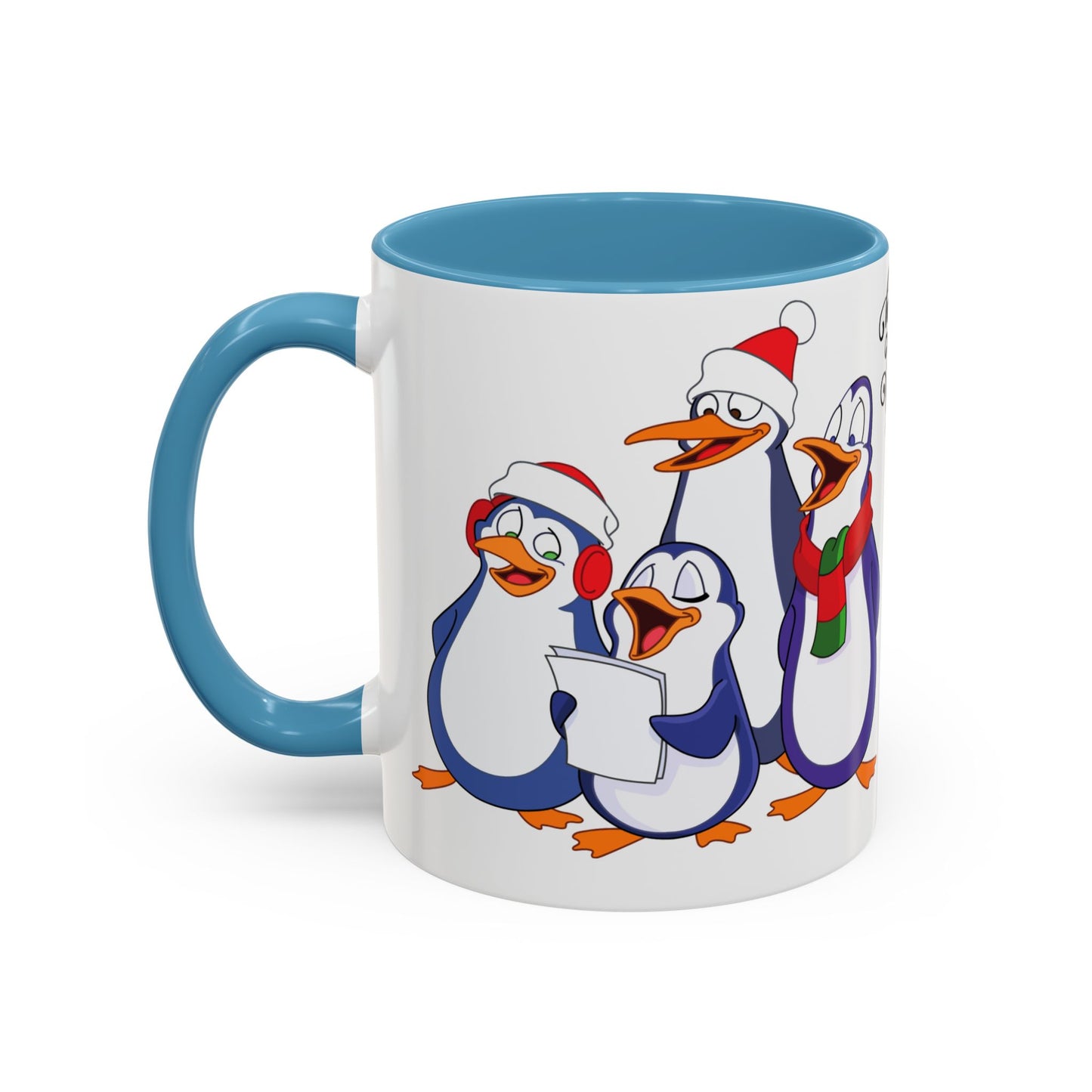 Penguins, Happy New Year - Accent Coffee Mug (11, 15oz) - 10291