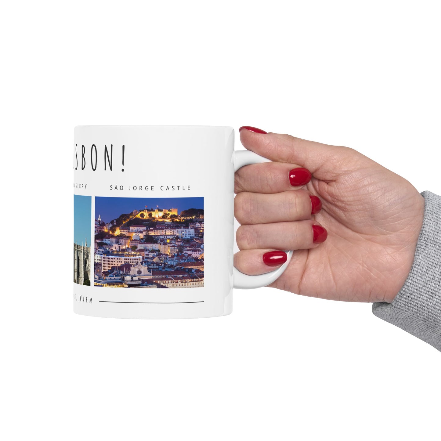 Hello Lisbon! Ceramic Mug - 11oz & 15oz, Perfect Souvenir for Travelers - 12089