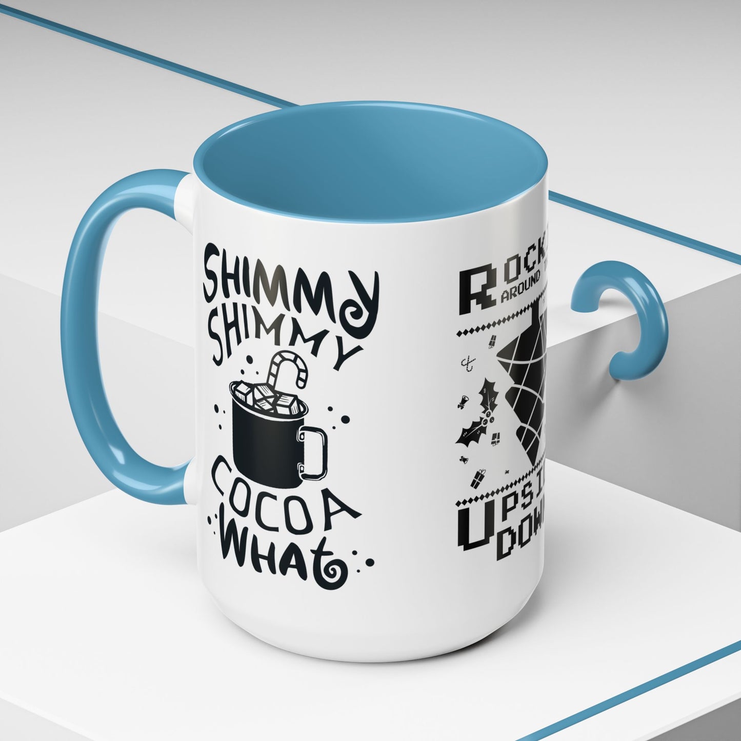 Rocking Around The Tree Upside Down - Accent Coffee Mug (11, 15oz)