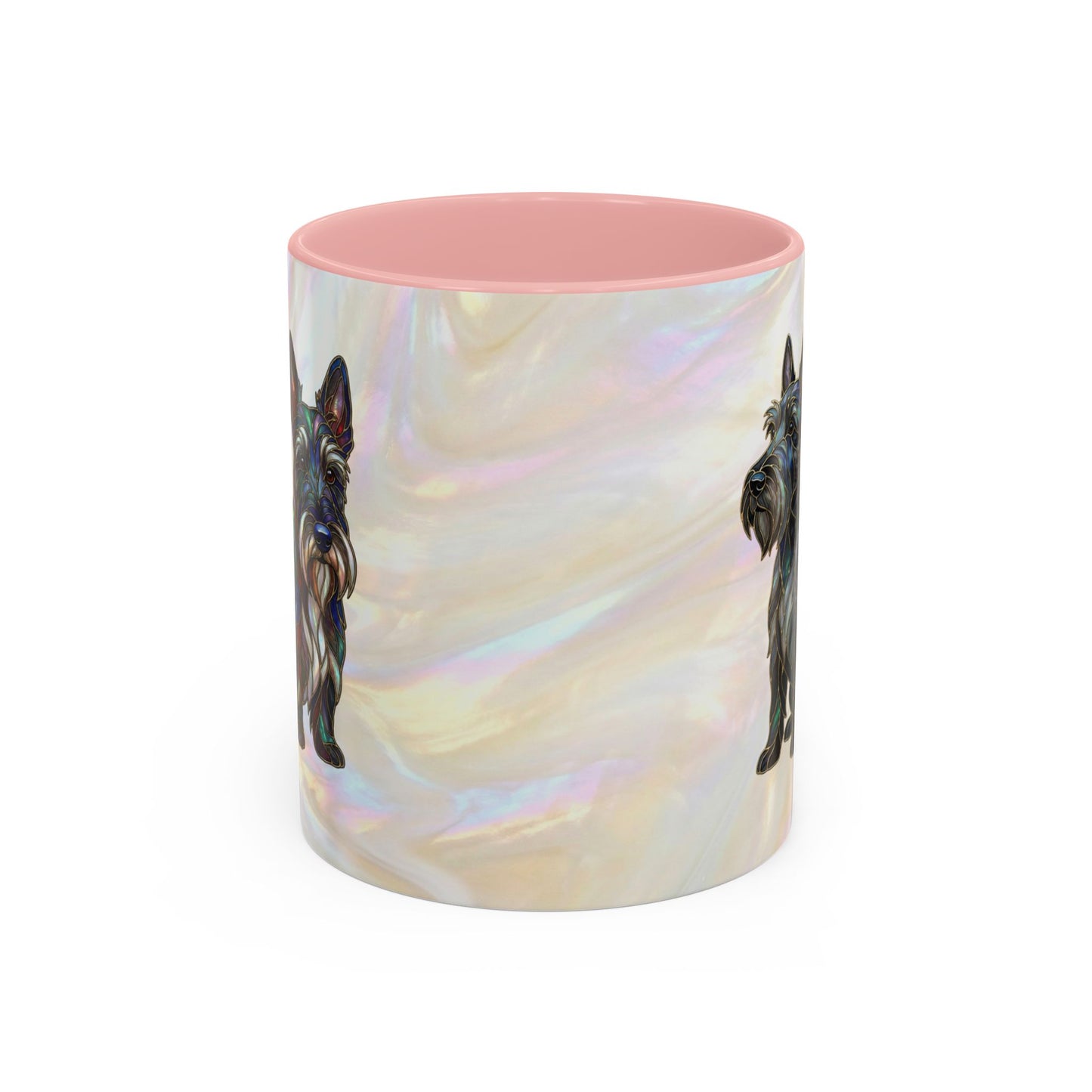 Scottish Terrier Accent Coffee Mug – Stained Glass Design 11/15oz - 14644