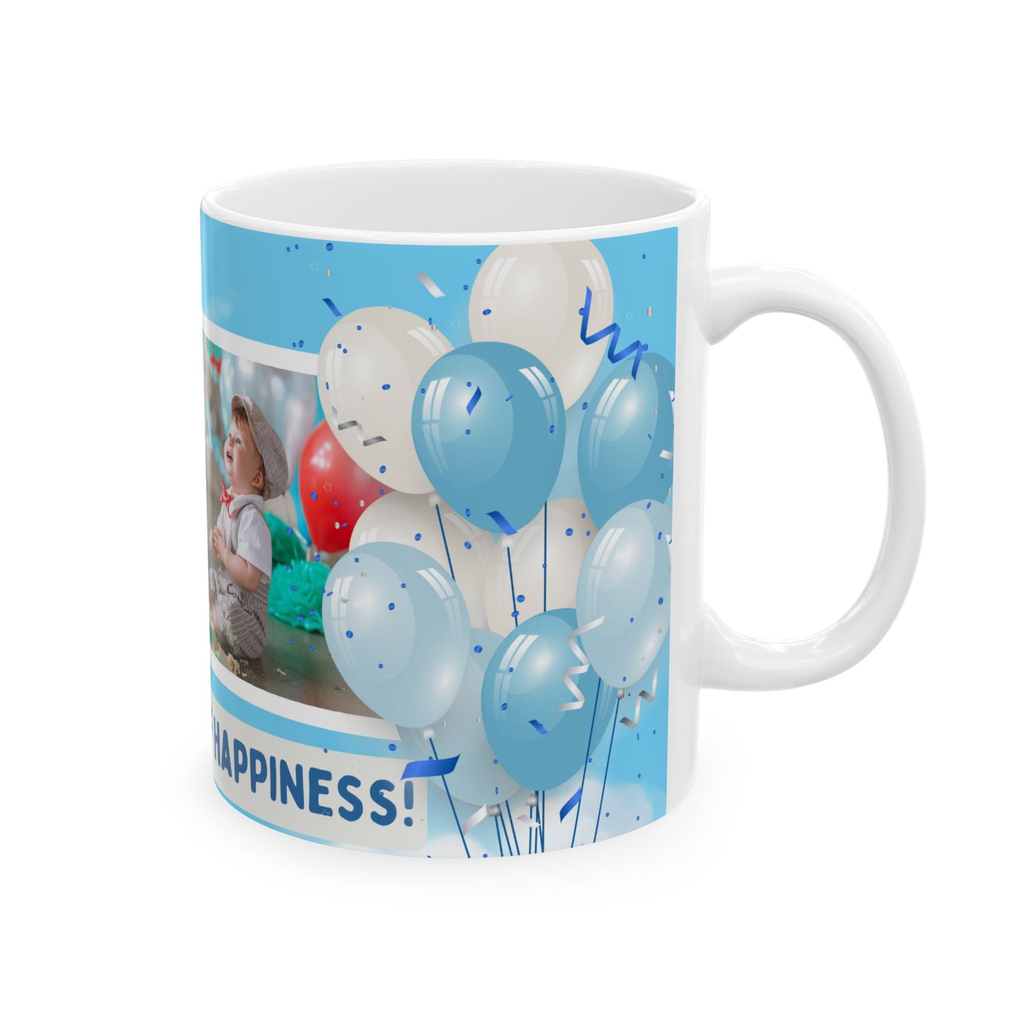 The First Year of Happiness Custom Photo Mug -  13972