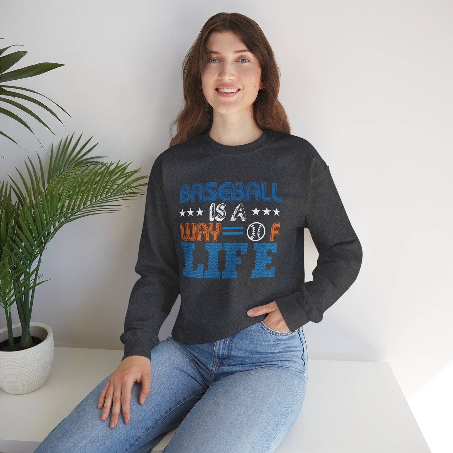 Baseball Is A Way of Life - Unisex Heavy Blend™ Crewneck Sweatshirt