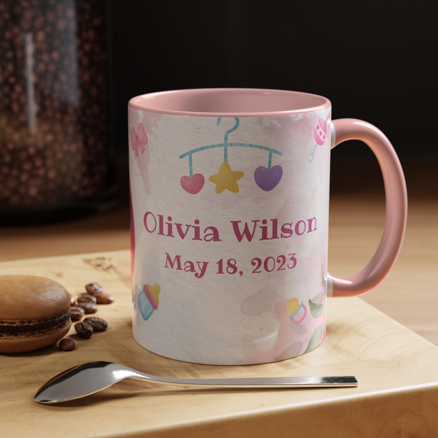 It's A Girl, Detail Customizable - Accent Coffee Mug (11, 15oz) - 11099