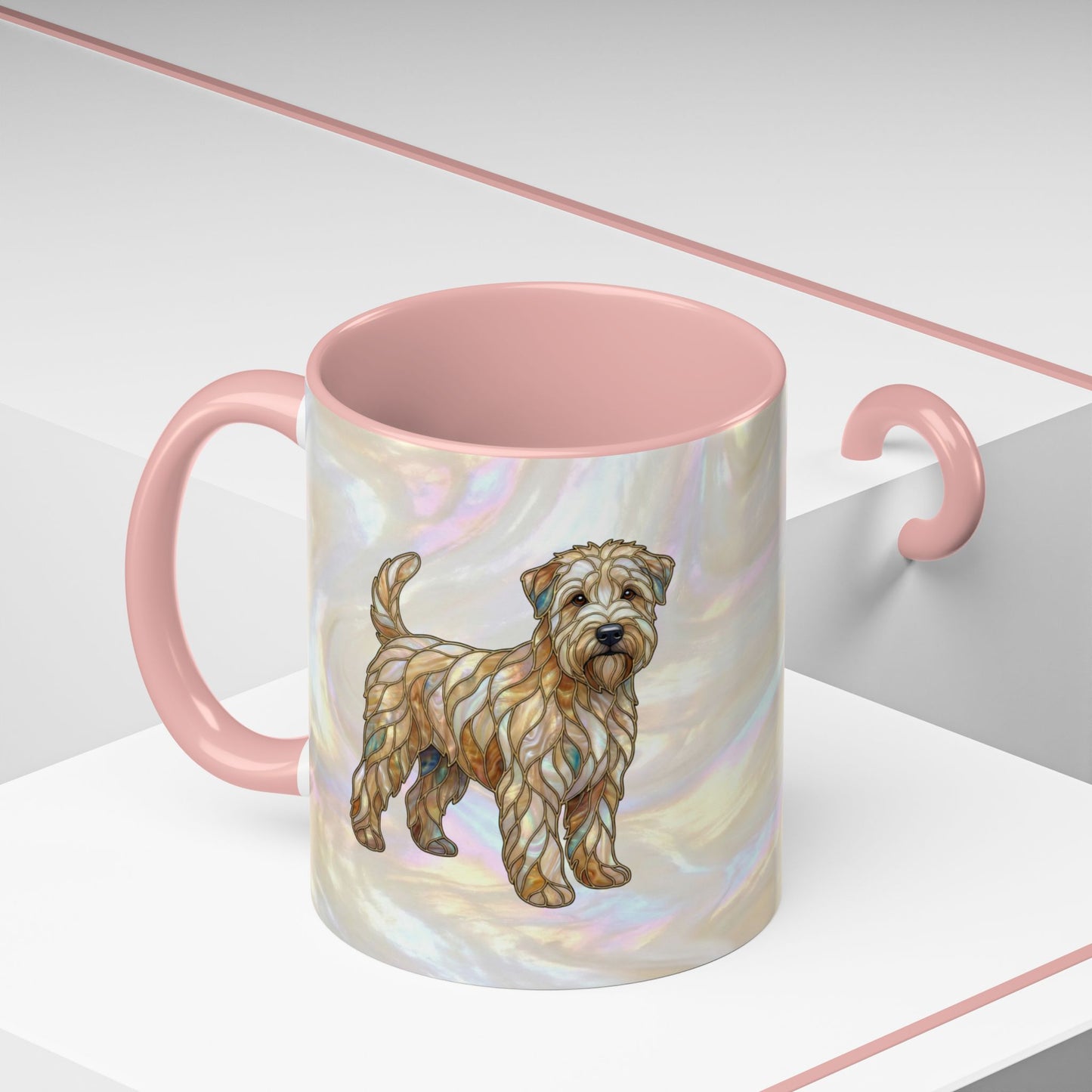 Wheaten Terrier Accent Coffee Mug – Stained Glass Design 11/15oz - 14651