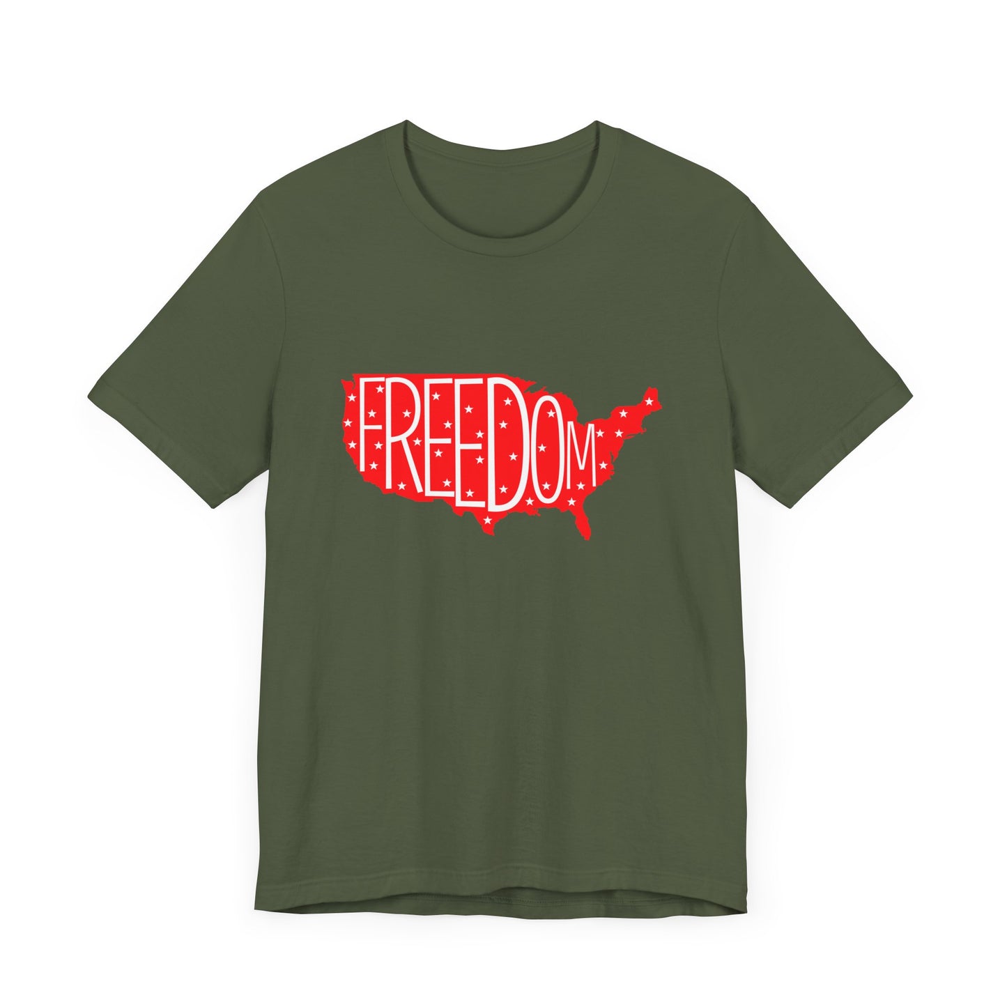 USA Freedom Tee - Comfortable Unisex Jersey Short Sleeve T-Shirt, Perfect for Independence Day, Casual Wear, Gifts, 4th of July - 13652