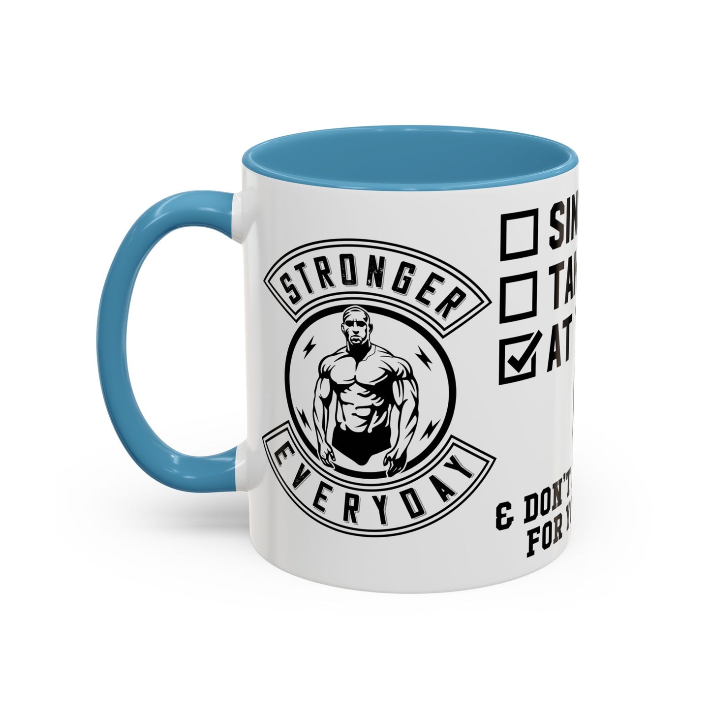 At the Gym & Don't Have Time For Your Shit - Accent Coffee Mug (11, 15oz)