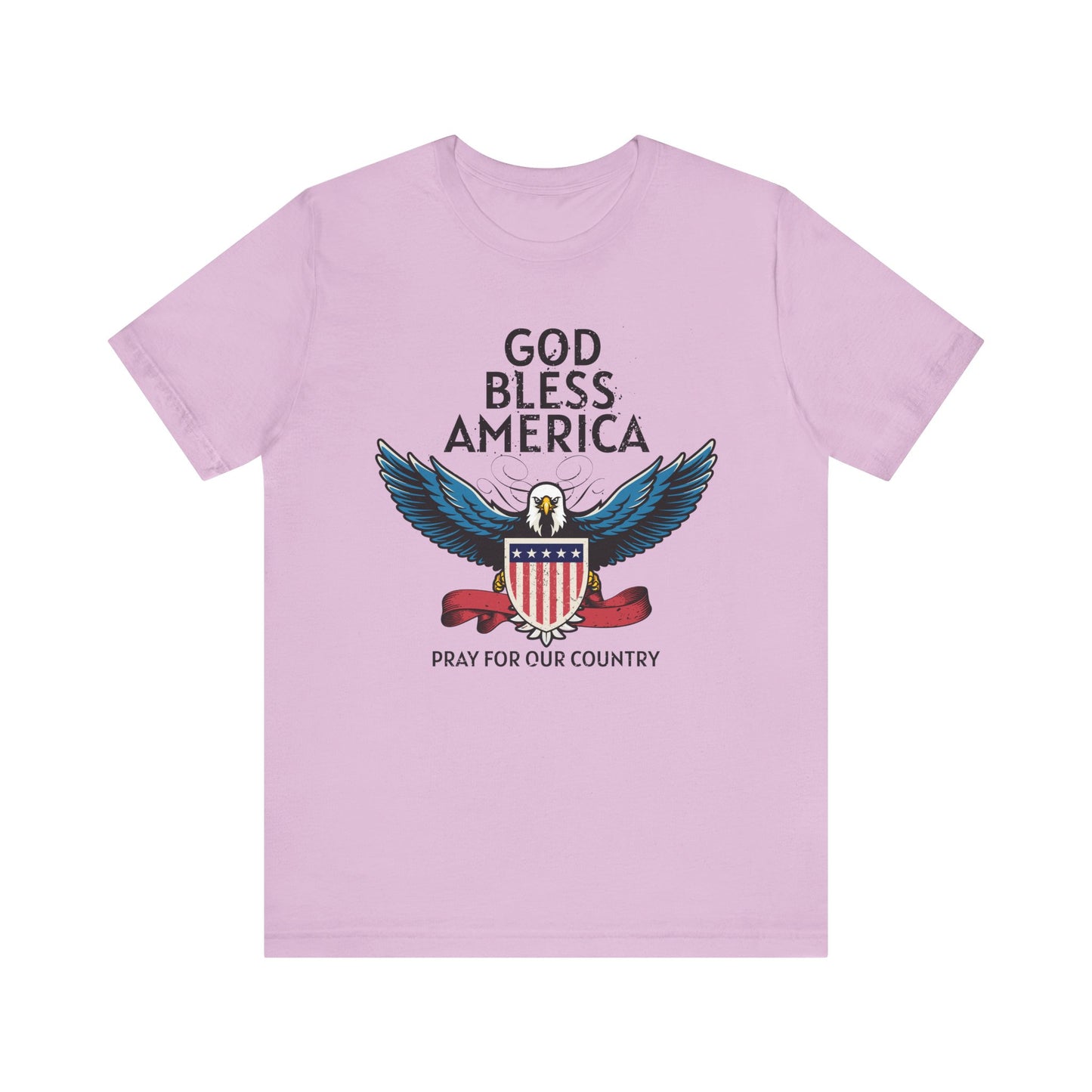 God Bless America Unisex Tee | Patriotic Shirt, American Eagle Design, Casual Wear, Independence Day, Gifts for Veterans - 13786