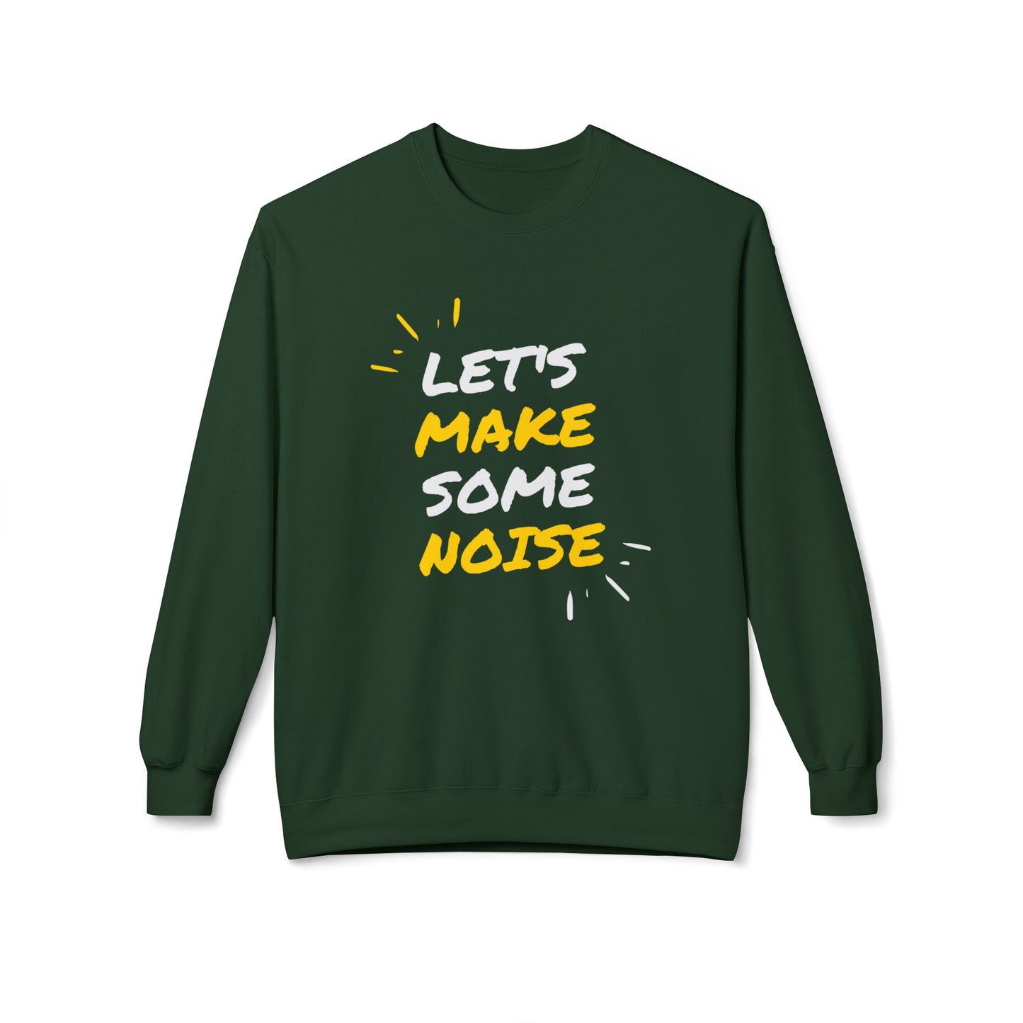 Music, Let's Make Some Noise - Unisex Midweight Softstyle Fleece Crewneck Sweatshirt - 11249
