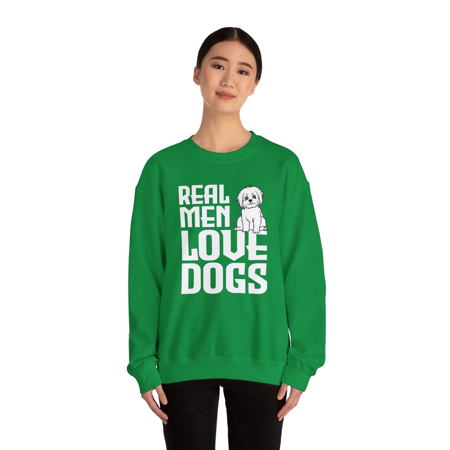 Real  Man Love Dogs - Unisex Heavy Blend™ Crewneck Sweatshirt