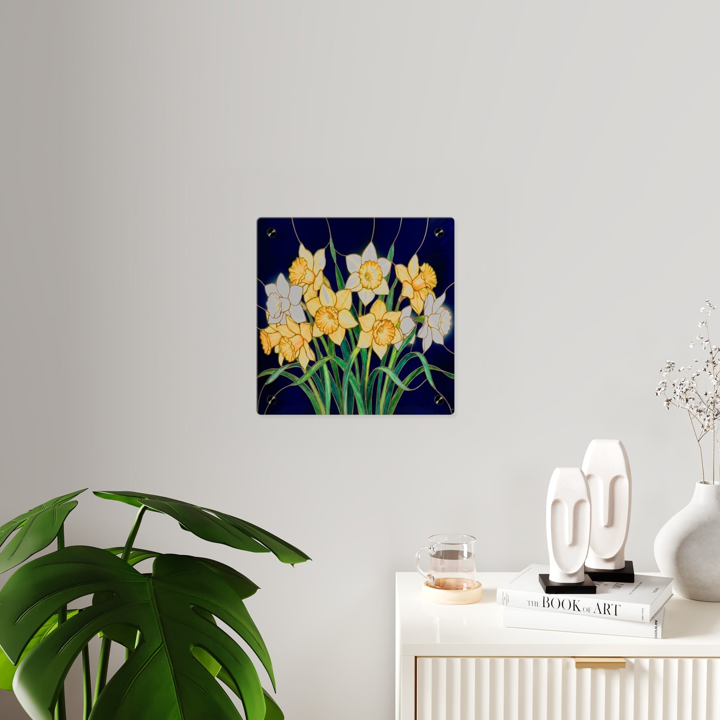 Daffodil Floral Acrylic Wall Art Panel - 14601