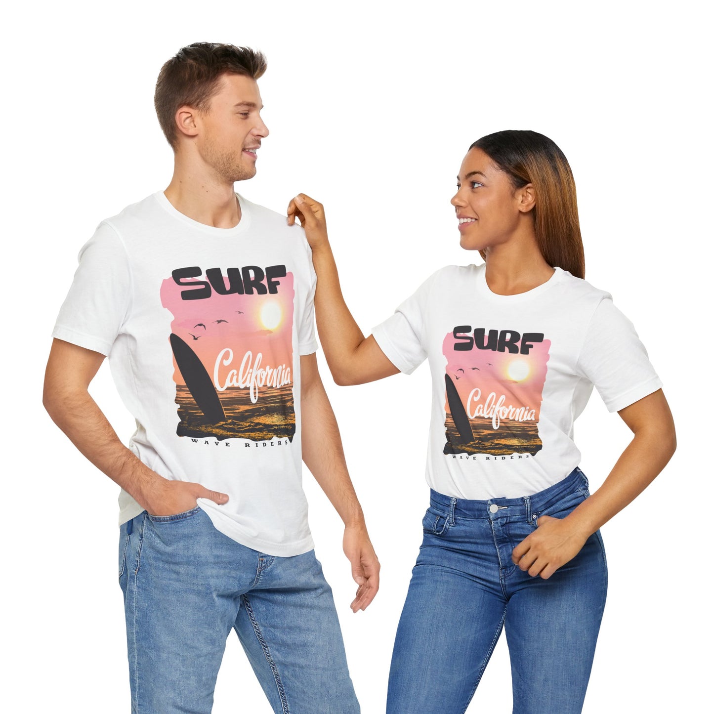 Surf California, Wave Riders - Unisex Jersey Short Sleeve Tee - 13184