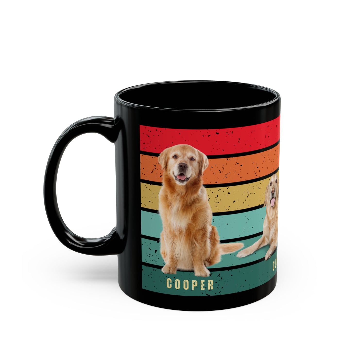 Custom Dog Photo  Black Mug (11oz, 15oz)