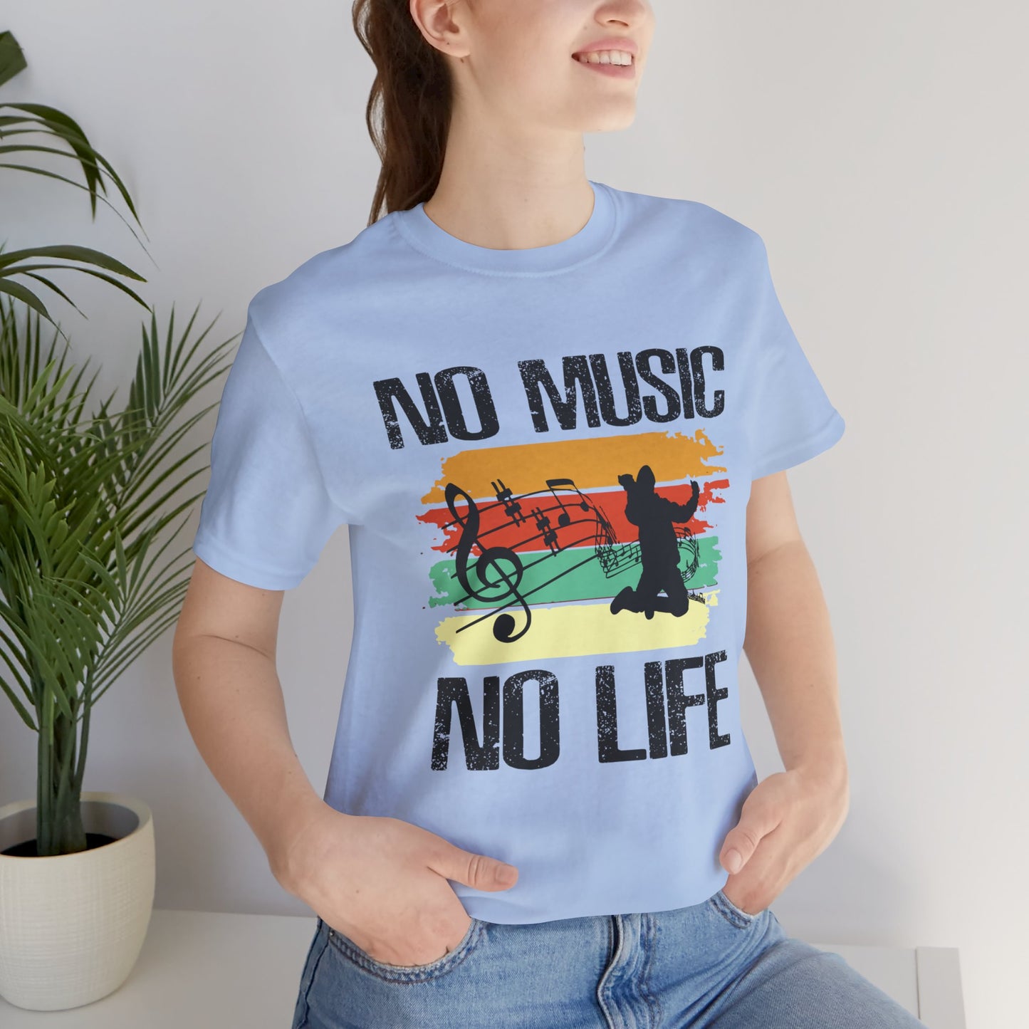 No Music No Life - Unisex Jersey Short Sleeve Tee