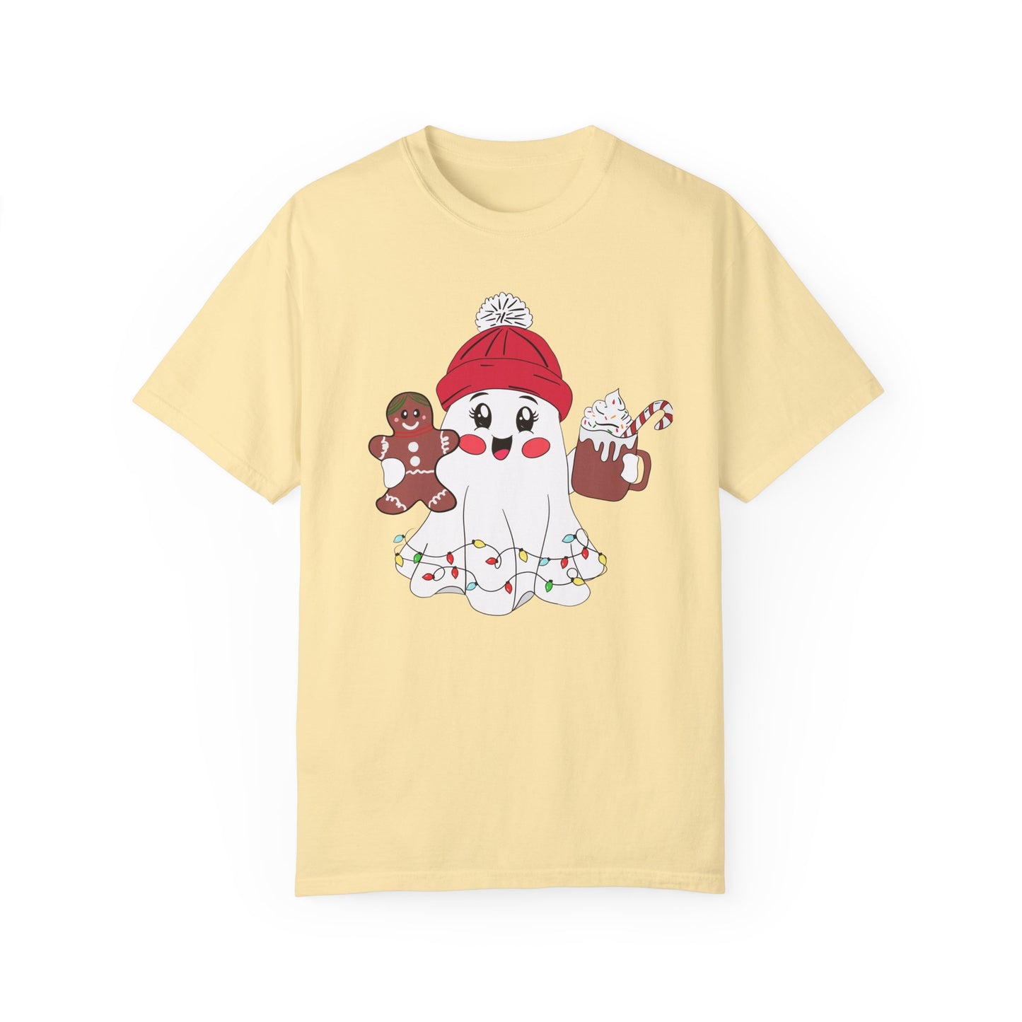 Christmas Ghost - Unisex Garment-Dyed T-shirt - 10408