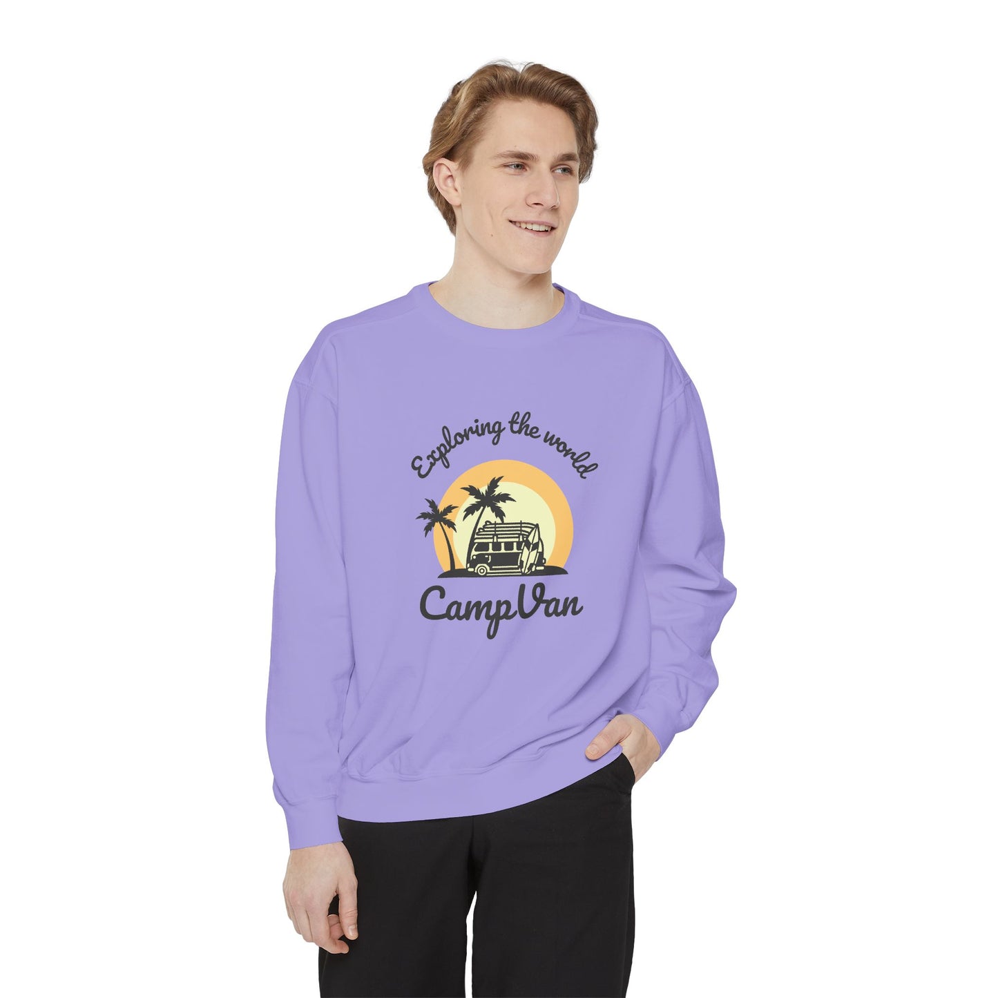 Exploring the World - Unisex Garment-Dyed Sweatshirt - 10742