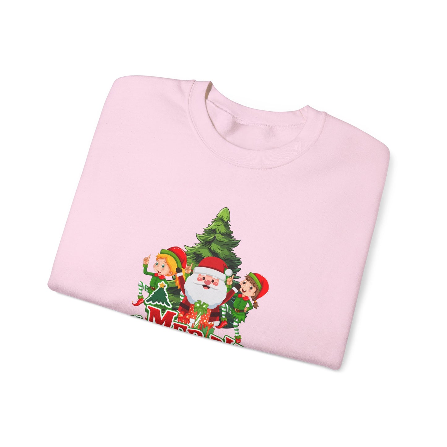 Santa & Elves, Merry Christmas - Unisex Heavy Blend™ Crewneck Sweatshirt - 10545