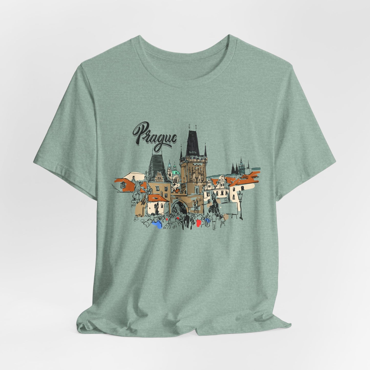 Prague Graphic Unisex Tee - Perfect Travel Souvenir - 12135