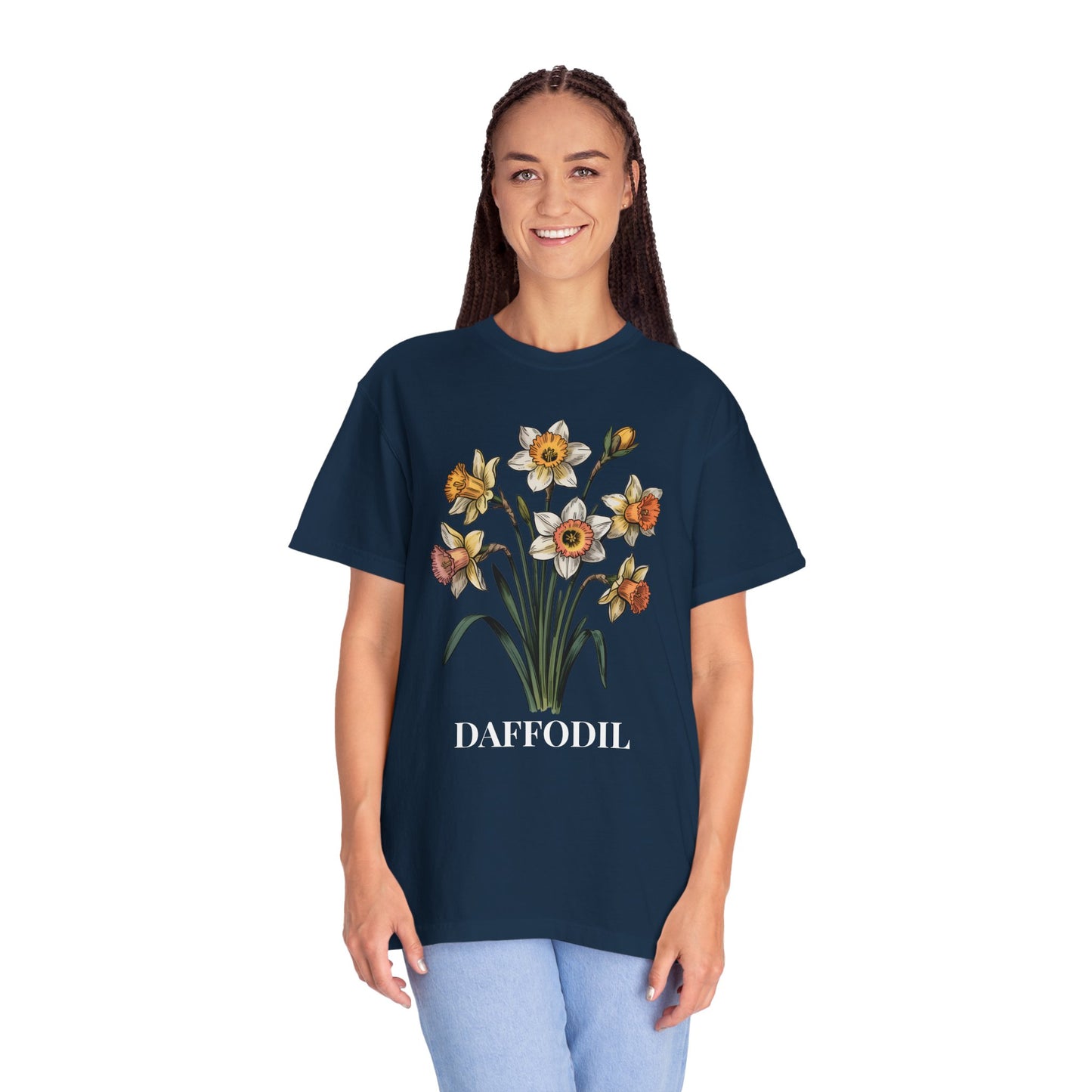 March Birth Flower Shirt – Daffodil Floral Graphic Tee, March Birthday Gift for Her - 14798