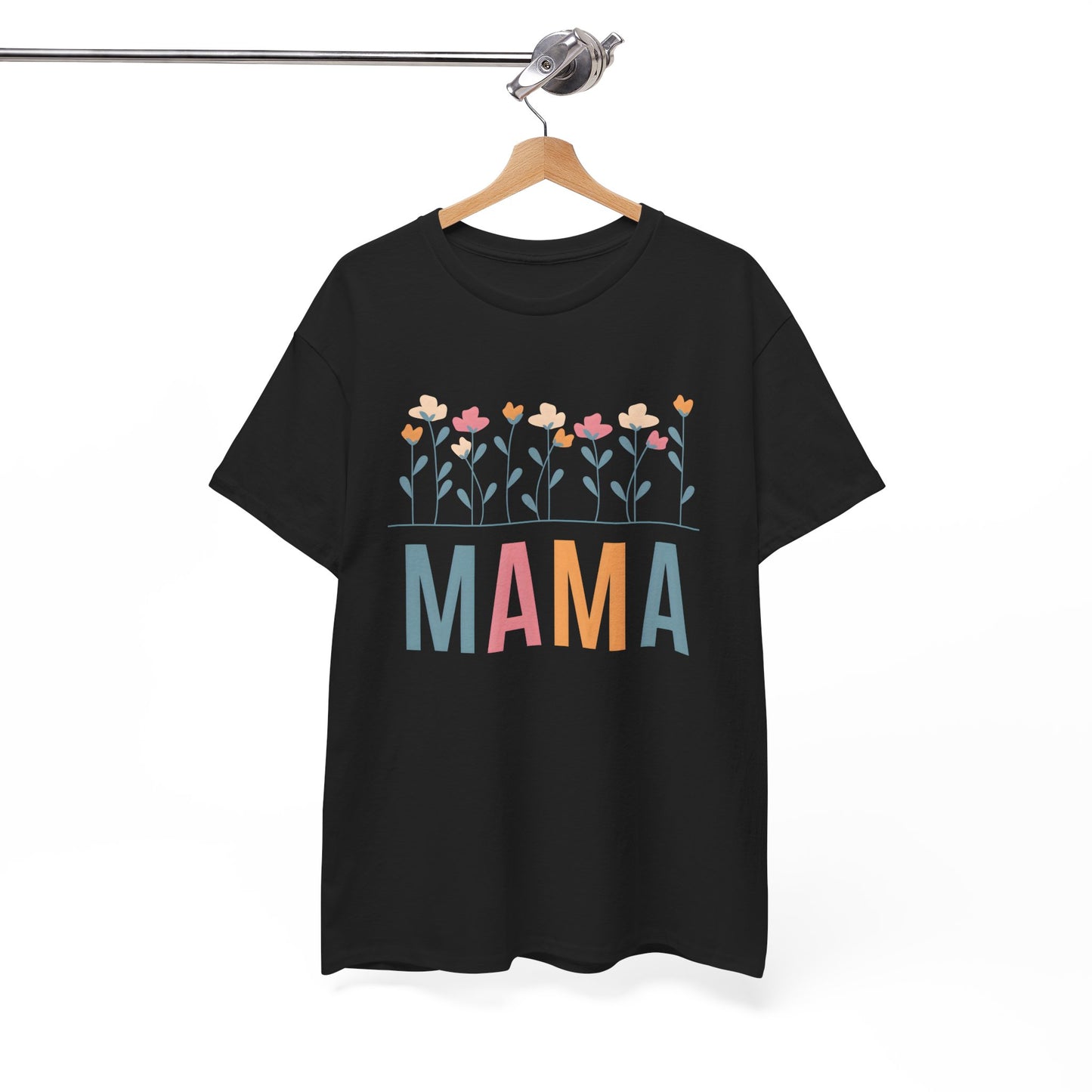 Mama Floral T-Shirt — Colorful Spring Flowers "MAMA" Tee for Mothers' Day - 14876