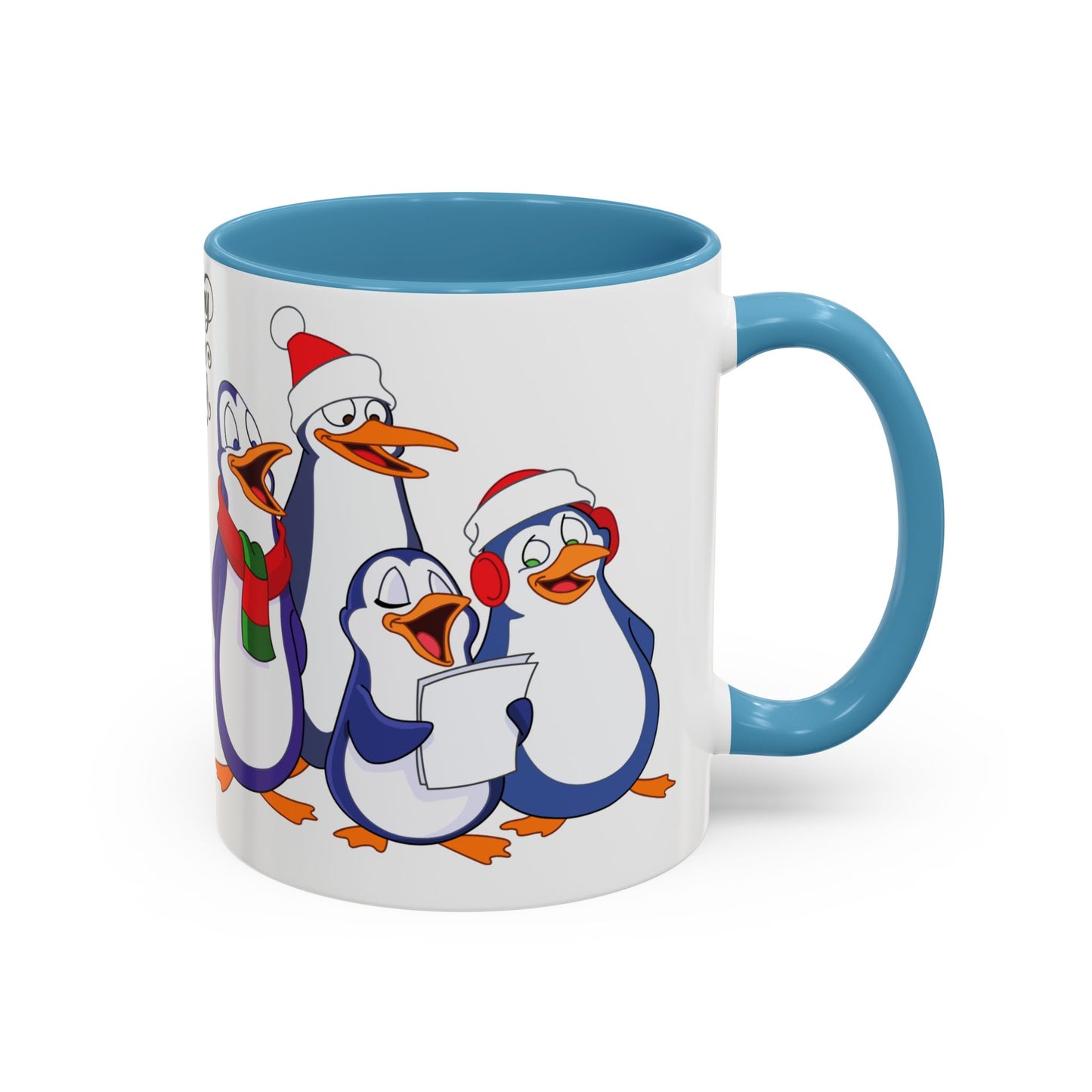 Penguins, Happy New Year - Accent Coffee Mug (11, 15oz) - 10291