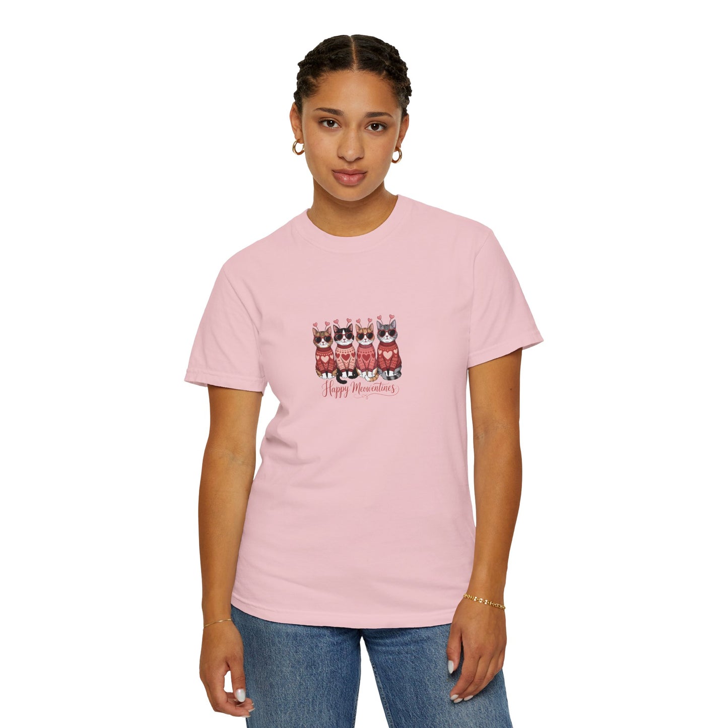 Happy Meowentine’s Cat T-Shirt – Valentine Gift for Cat Lovers - 14742