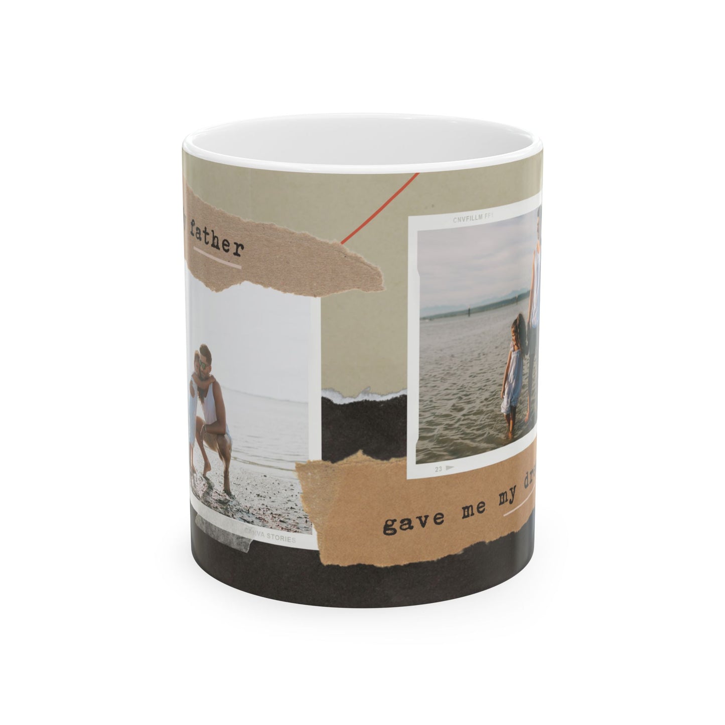 Personalized Ceramic Mug, Custom Coffee Cup for Dad, Father's Day Gift, Unique Photo Mug, Memory Keepsake - 14025